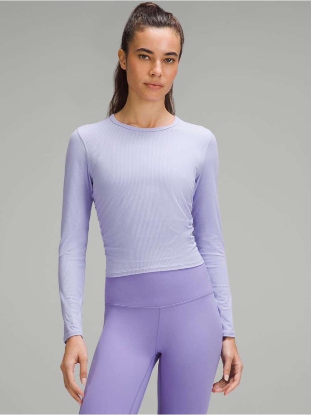 Lululemon Long-Sleeve Ribbed Crop top size 12